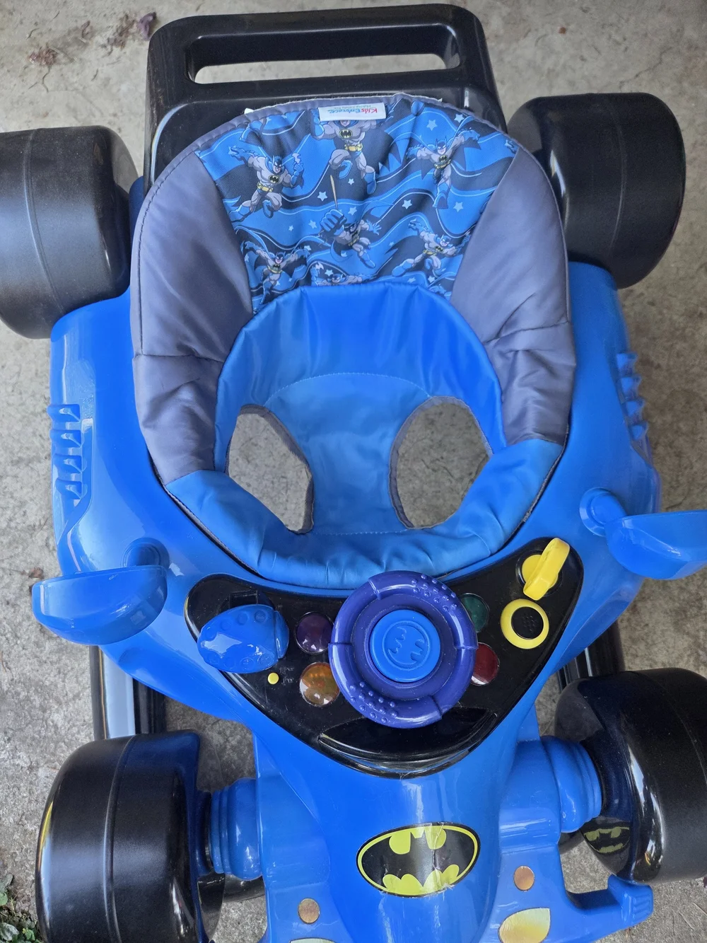 Batman Blue and Black Ride-On Walker with Steering Console